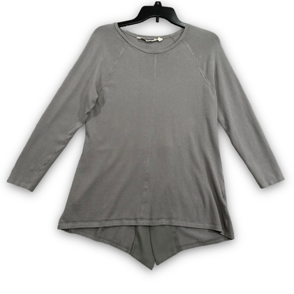SOFT SURROUNDINGS Long Sleeve Tunic Womens Size Small Leda Gray Rayon Polyester‎